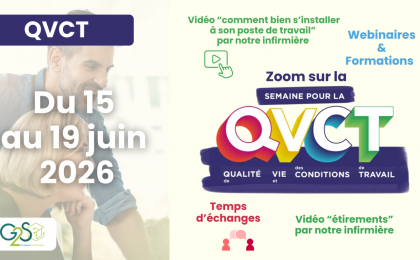 Semaine QVCT 2026 chez G2S : actions pour le bien‑être au travail du 15 au 19 juin