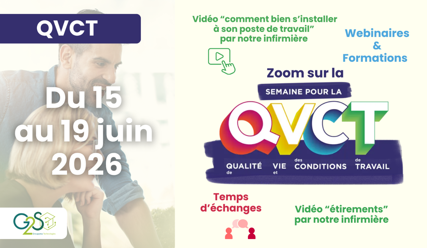 Semaine QVCT 2026 chez G2S : actions pour le bien‑être au travail du 15 au 19 juin