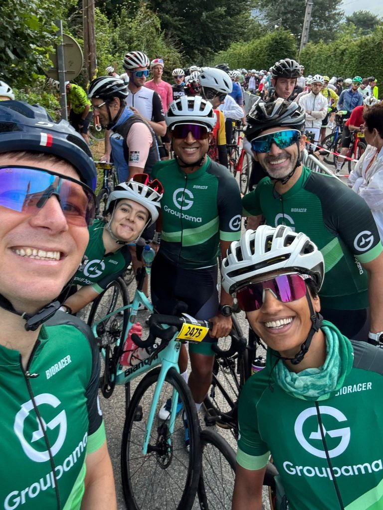 Les 8 collaborateurs du Groupe qui ont participé à l'étape du tour du 19 juiller dernier.